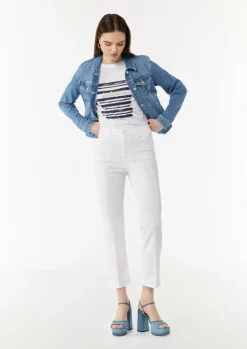 Regular Fit: Cropped Jeans mit Flared Leg-Comma Outlet