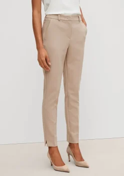 Regular: Stoffhose mit Fischgrat-Muster-Comma Fashion
