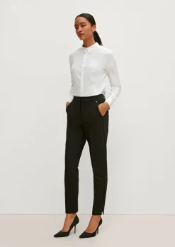 Regular: Stoffhose mit Fischgrat-Muster-Comma Best