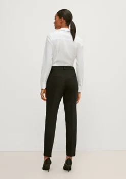 Regular: Stoffhose mit Fischgrat-Muster-Comma Best