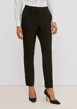 Regular: Stoffhose mit Fischgrat-Muster-Comma Best