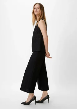 Regular: Wide-Leg-Hose aus Spitze-Comma Hot