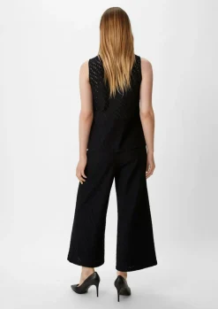 Regular: Wide-Leg-Hose aus Spitze-Comma Hot