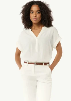 Relaxed-Fit-Bluse mit Tunika-Ausschnitt-Comma Outlet