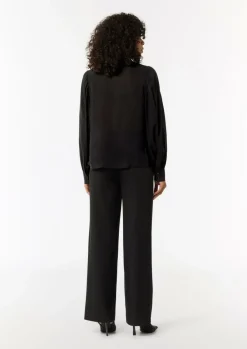 Relaxed-Fit-Bluse mit voluminösen Ärmeln und Raffungen-Comma Online