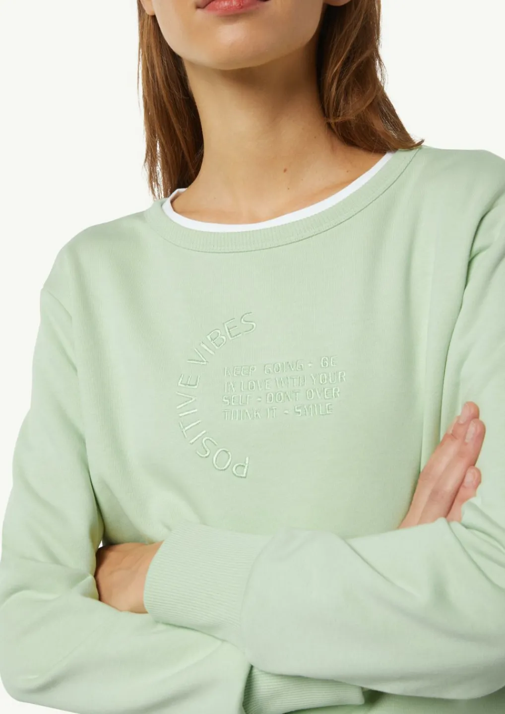Relaxed-Fit-Sweatshirt mit Stickerei-Comma Discount