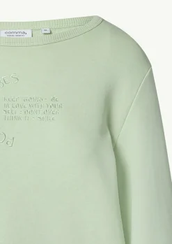 Relaxed-Fit-Sweatshirt mit Stickerei-Comma Discount