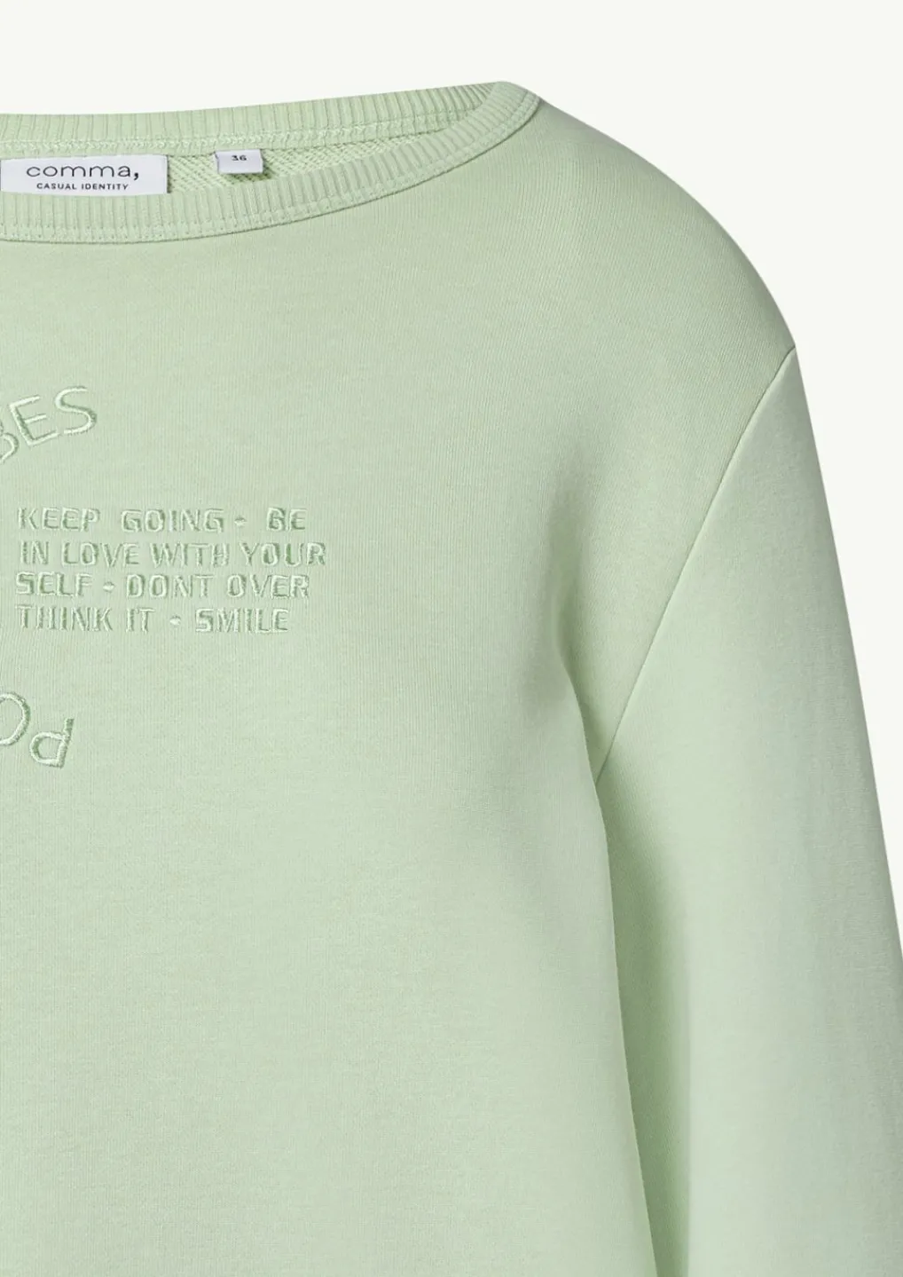 Relaxed-Fit-Sweatshirt mit Stickerei-Comma Discount