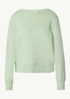 Relaxed-Fit-Sweatshirt mit Stickerei-Comma Discount