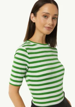 Ringel-T-Shirt aus Rippware-Comma Online