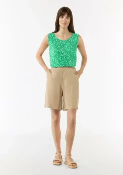 Ärmellose Bluse mit All-over-Print-Comma Hot