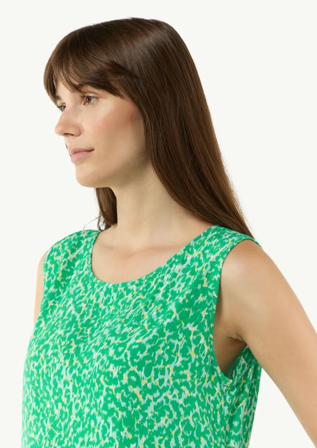 Ärmellose Bluse mit All-over-Print-Comma Hot