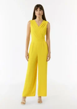 Ärmelloser Jumpsuit mit Faltendetail-Comma Online