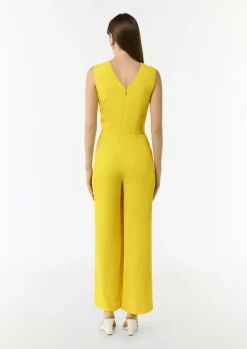 Ärmelloser Jumpsuit mit Faltendetail-Comma Online