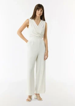 Ärmelloser Jumpsuit mit Faltendetail-Comma Online