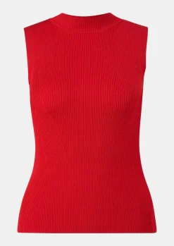 Ärmelloser Pullover mit Rippstruktur-Comma Best