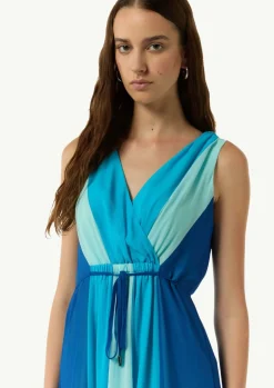 Ärmelloses Bahnen-Kleid aus Chiffon mit elastischem Bund-Comma Best