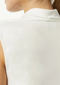 Ärmelloses Jersey-Shirt mit Wasserfall-Ausschnitt-Comma Best