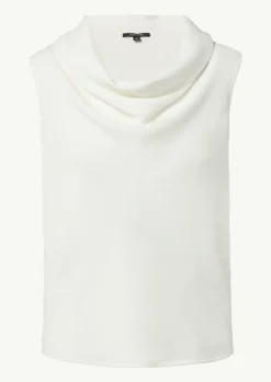 Ärmelloses Jersey-Shirt mit Wasserfall-Ausschnitt-Comma Best