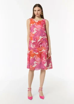 Ärmelloses Kleid mit Bateau-Ausschnitt-Comma Hot