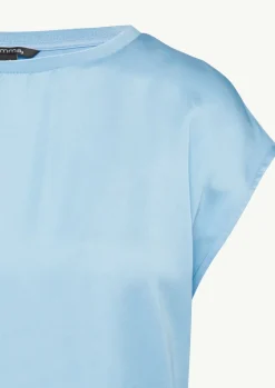 Ärmelloses Shirt mit Satin und Jersey-Comma Best