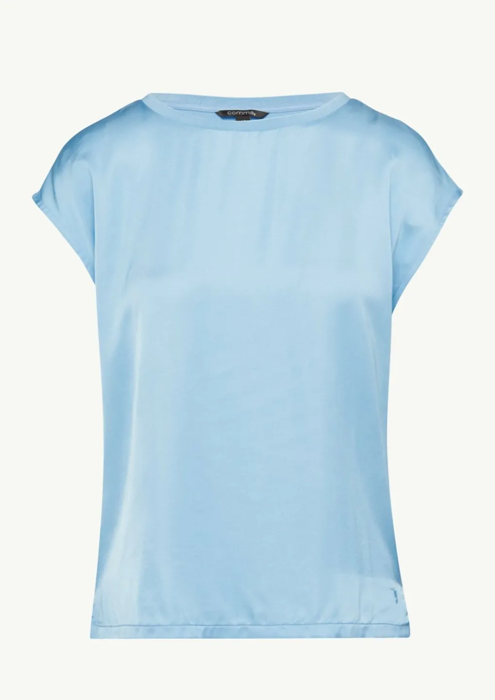 Ärmelloses Shirt mit Satin und Jersey-Comma Best