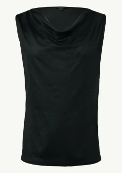 Ärmelloses Shirt mit Wasserfall-Ausschnitt-Comma Clearance