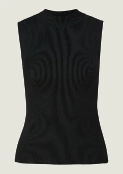 Ärmelloses Stricktop mit Rippstruktur-Comma Online