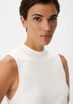 Ärmelloses Stricktop mit Rippstruktur-Comma Clearance