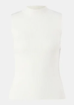 Ärmelloses Stricktop mit Rippstruktur-Comma Clearance