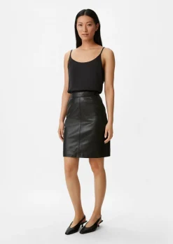 Rock aus echtem Leder-Comma Discount