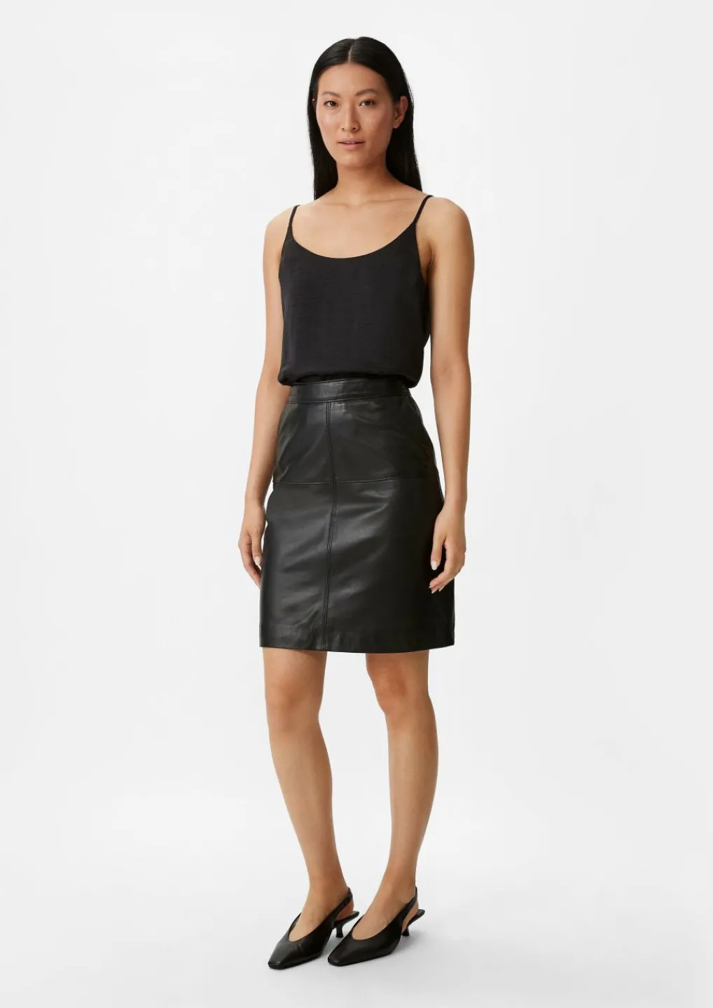 Rock aus echtem Leder-Comma Discount