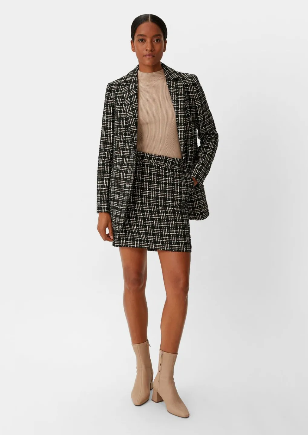 Rock aus Multicolor-Tweed-Comma Outlet