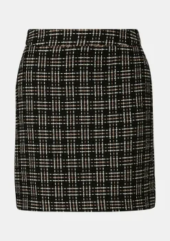 Rock aus Multicolor-Tweed-Comma Outlet