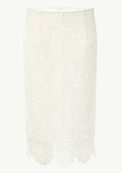 Rock mit Lochspitze im Slim Fit-Comma Clearance