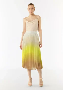 Rock mit Plisseefalten und All-over-Print-Comma Hot
