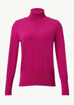 Rollkragenpullover mit Biesen und Rippdetails-Comma Outlet