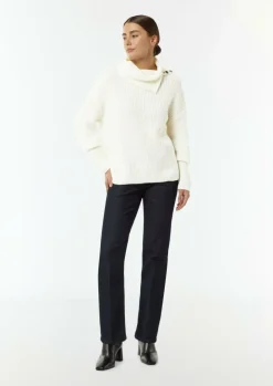 Rollkragenpullover mit Zierknöpfen-Comma Online