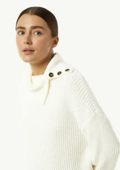 Rollkragenpullover mit Zierknöpfen-Comma Online