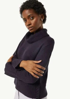 Rollkragenpullover mit Zopfdetail-Comma Online