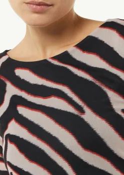 Rundhals-Shirt mit seitlicher Raffung-Comma Best