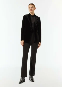 Samt-Blazer mit Reverskragen-Comma New