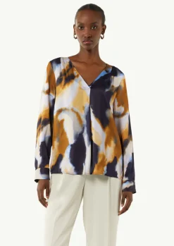 Satinbluse aus reiner Viskose-Comma Fashion