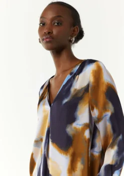 Satinbluse aus reiner Viskose-Comma Fashion