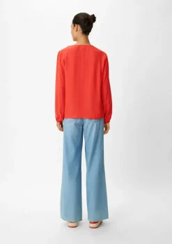 Satinbluse aus Viskose-Comma Online