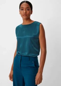 Satinbluse aus Viskosemix-Comma Outlet