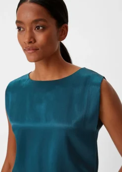 Satinbluse aus Viskosemix-Comma Outlet