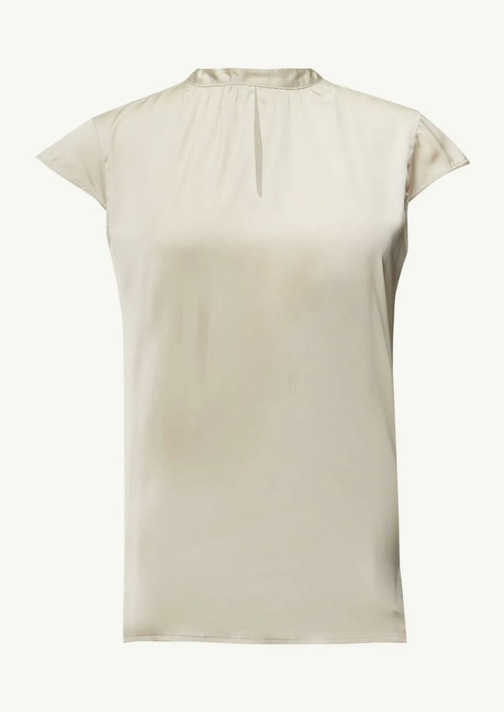 Satin-Bluse mit Cut-out-Detail am Ausschnitt-Comma Hot