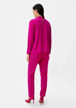 Satinbluse mit Falten-Detail-Comma Sale
