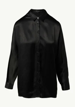 Satin-Bluse mit Fledermausärmeln-Comma New